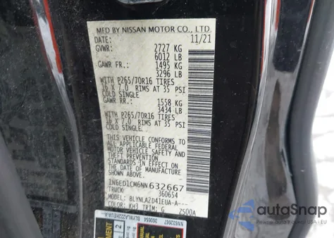 2022 Nissan Frontier King Cab S 4X4 from USA, damaged, VIN 1N6ED1CM6NN632667